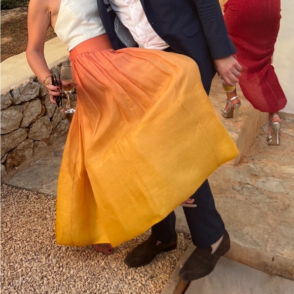 Zimmermann Postcard Ombre Orange Skirt size 0 - Picture 11 of 11